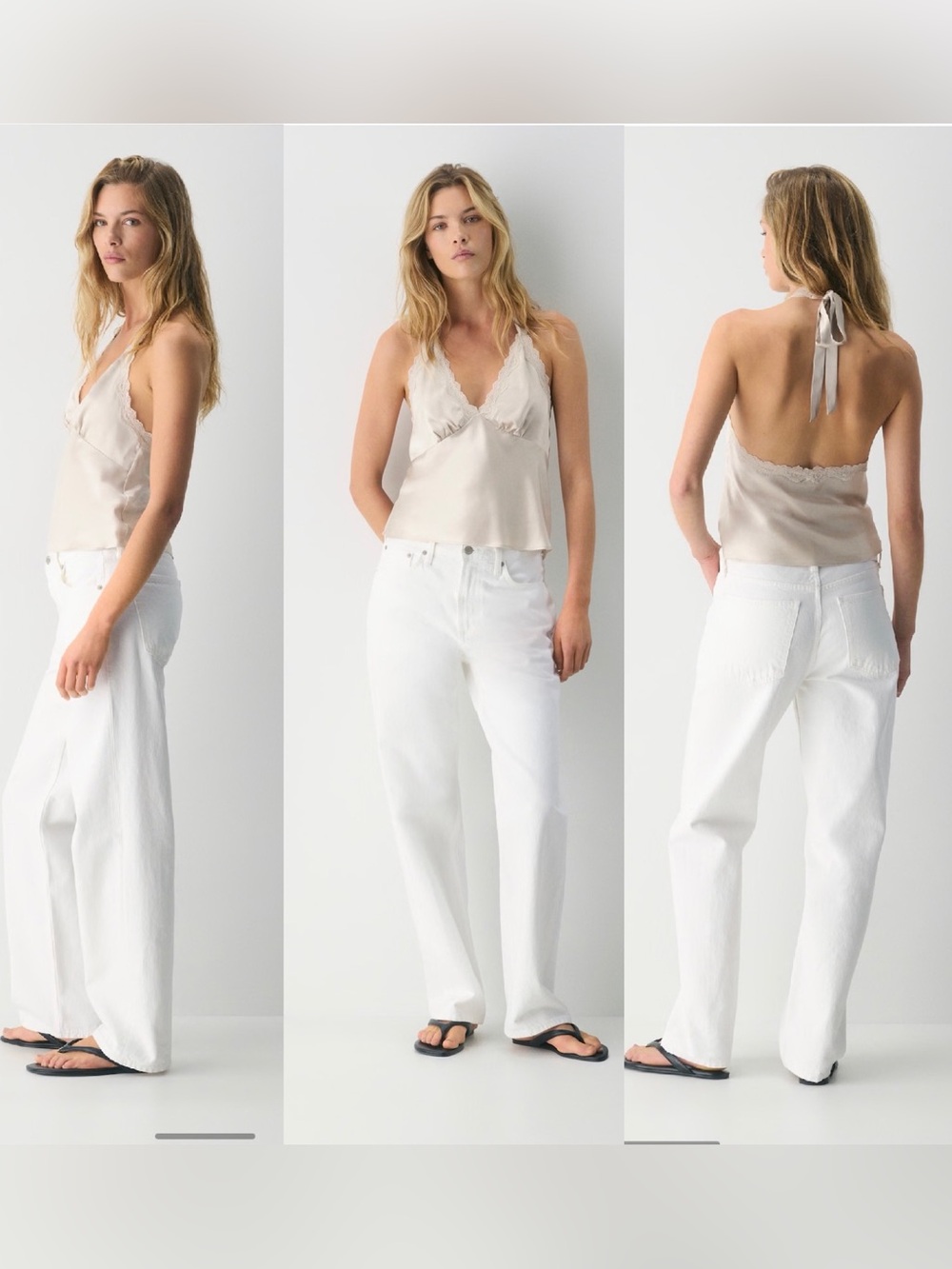 NWT Aritzia Wilfred Maisonette Silk Halter Top in Mtrpls Tp/ Mtrpls Tp Medium